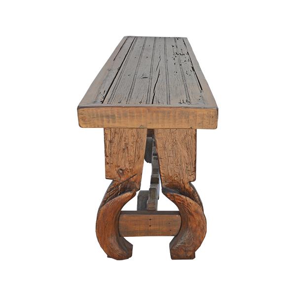 Walnut Ridge Yoke Base And Original Old Door Top Credenza / Console Table