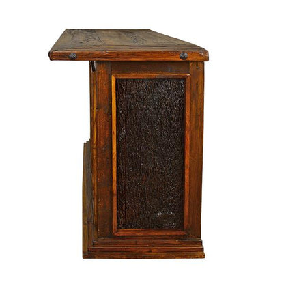 Rivertown Craftsman Bar – Rustic Wood Bar with Forged Iron Accents