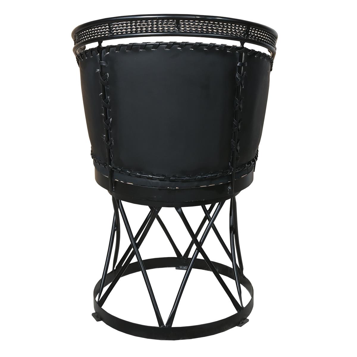 Black & White Cowhide Swivel Dining / Studio Chair (2-Pack)