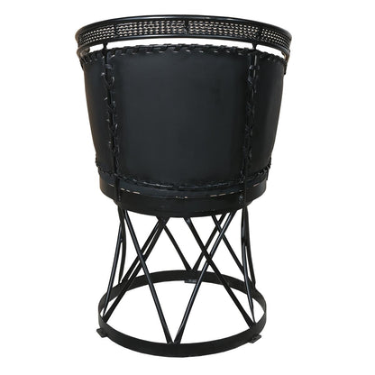 Black & White Cowhide Swivel Dining / Studio Chair (2-Pack)