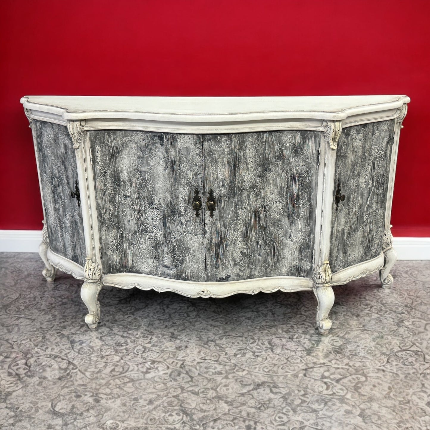 Lysandre Versailles Antique White Dining Room Buffet Table - 22 x 75 x 40