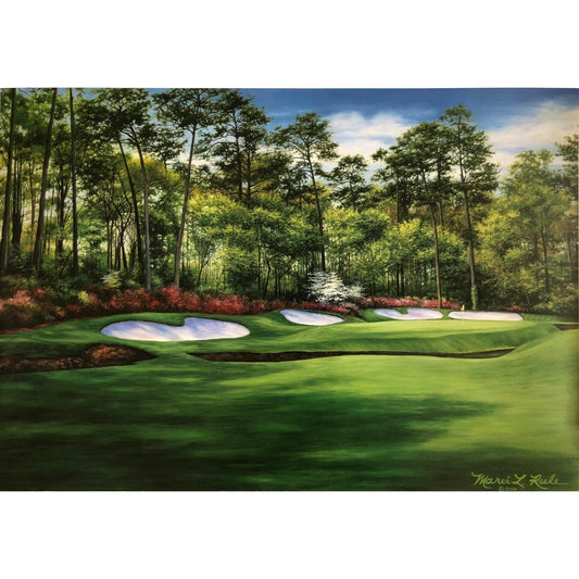 Augusta National Azalea #13 Metal Art Print with Wood Frame, 13th Hole of Amen Corner, 10 x 15 in, incorporates the latest achievements in photographic inkjet technology