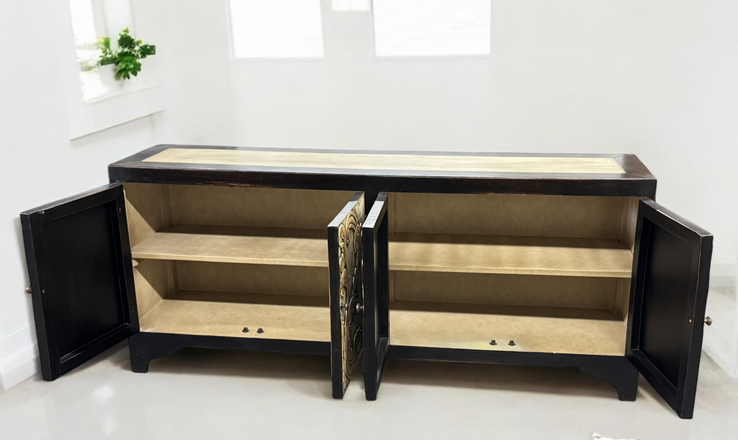 Nazelles Luxurious Wooden Dining Buffet Table - 19.5 x 84 x 36 Inches