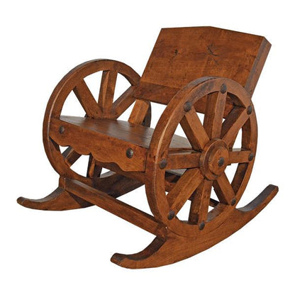 Frontier Wagon Wheel Rocking Chair (2 Pack)