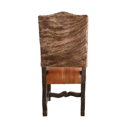 Cattleman's Dining Chairs (Set of 2) - Genuine Cowhide & Leather