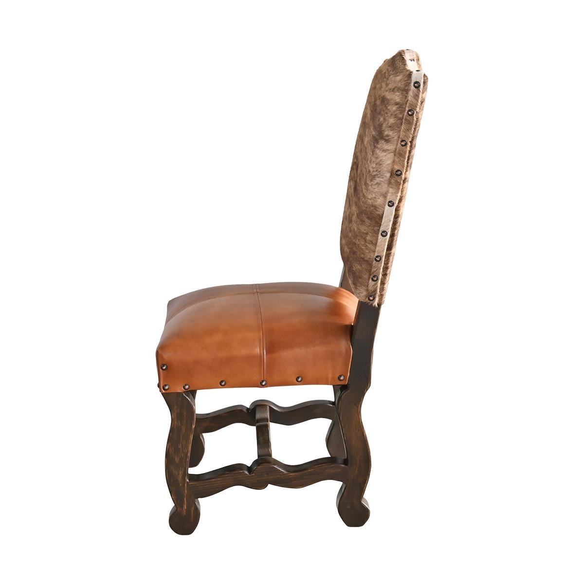 Cattleman's Dining Chairs (Set of 2) - Genuine Cowhide & Leather