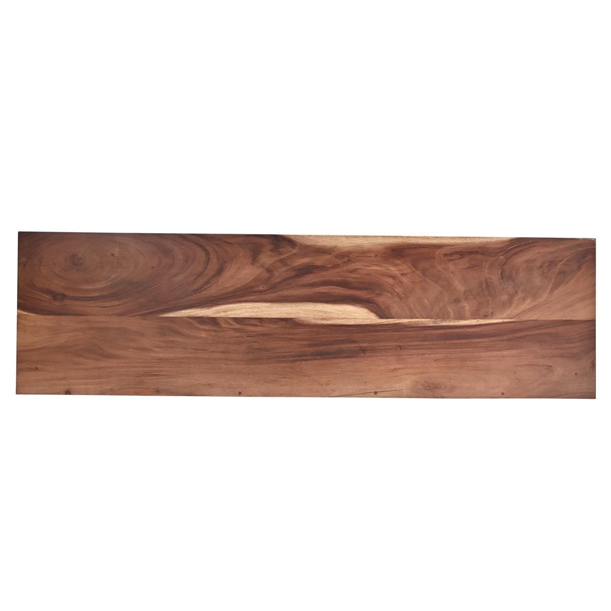 Lucky Horseshoe Hand Carved Console with Parota Top - 72 x 20 x 34.5"