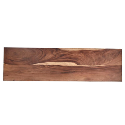 Lucky Horseshoe Hand Carved Console with Parota Top - 72 x 20 x 34.5"