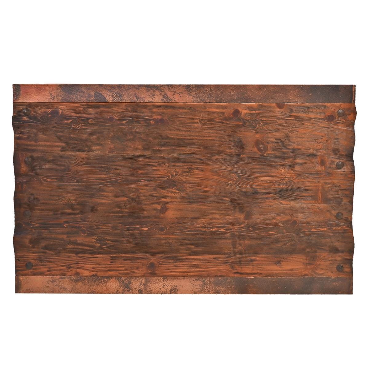 Sawyer Ranch Coffee Table with Copper Edges - 48" W x 36" D x 20" H