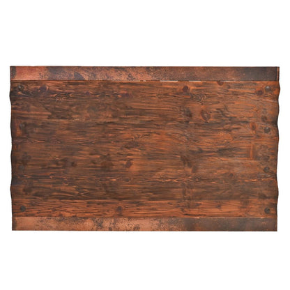 Sawyer Ranch Coffee Table with Copper Edges - 48" W x 36" D x 20" H