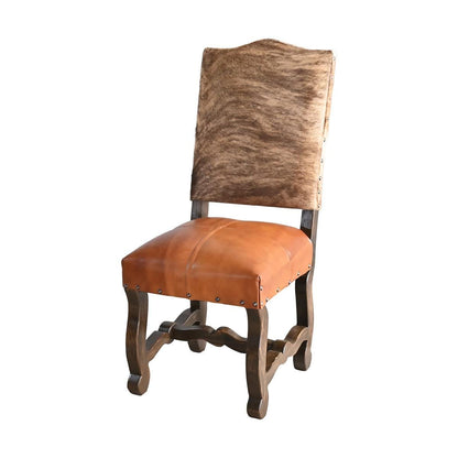 Cattleman's Dining Chairs (Set of 2) - Genuine Cowhide & Leather