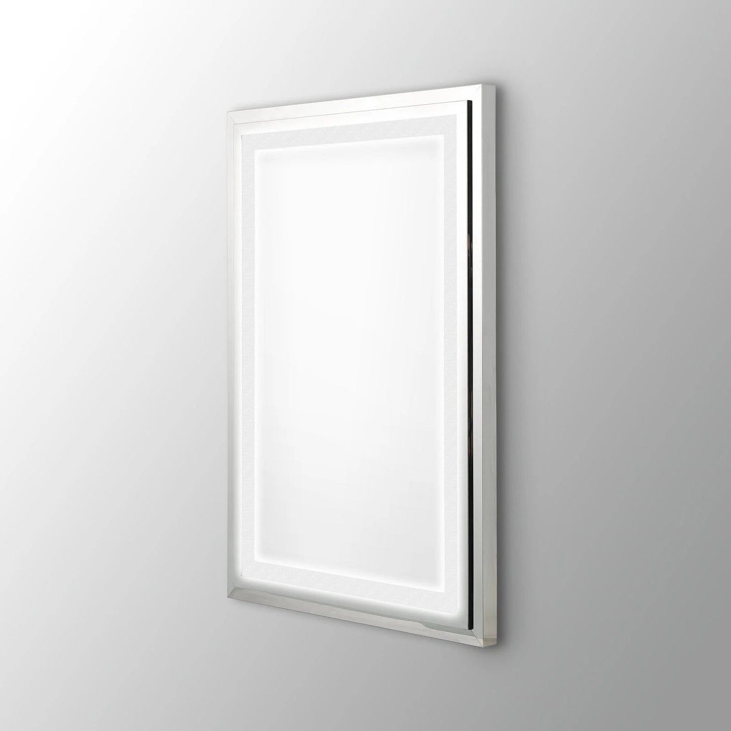 THETA LED LIGHTED BATHROOM VANITY SQUARE MIRROR - 48 x 28