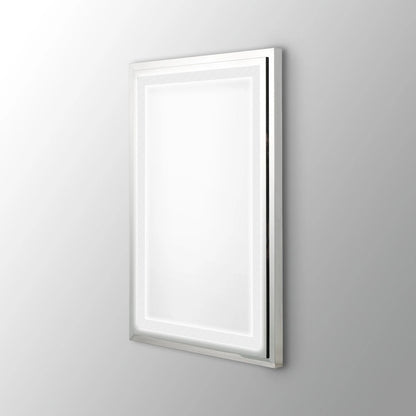 THETA LED LIGHTED BATHROOM VANITY SQUARE MIRROR - 48 x 28