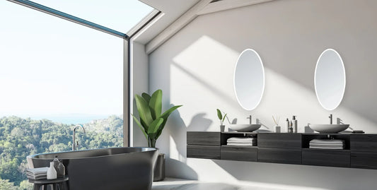 NEBULA OVAL LED LIGHTED BATHROOM VANITY OVAL MIRROR - 48 x 30 - (Sold as 1)