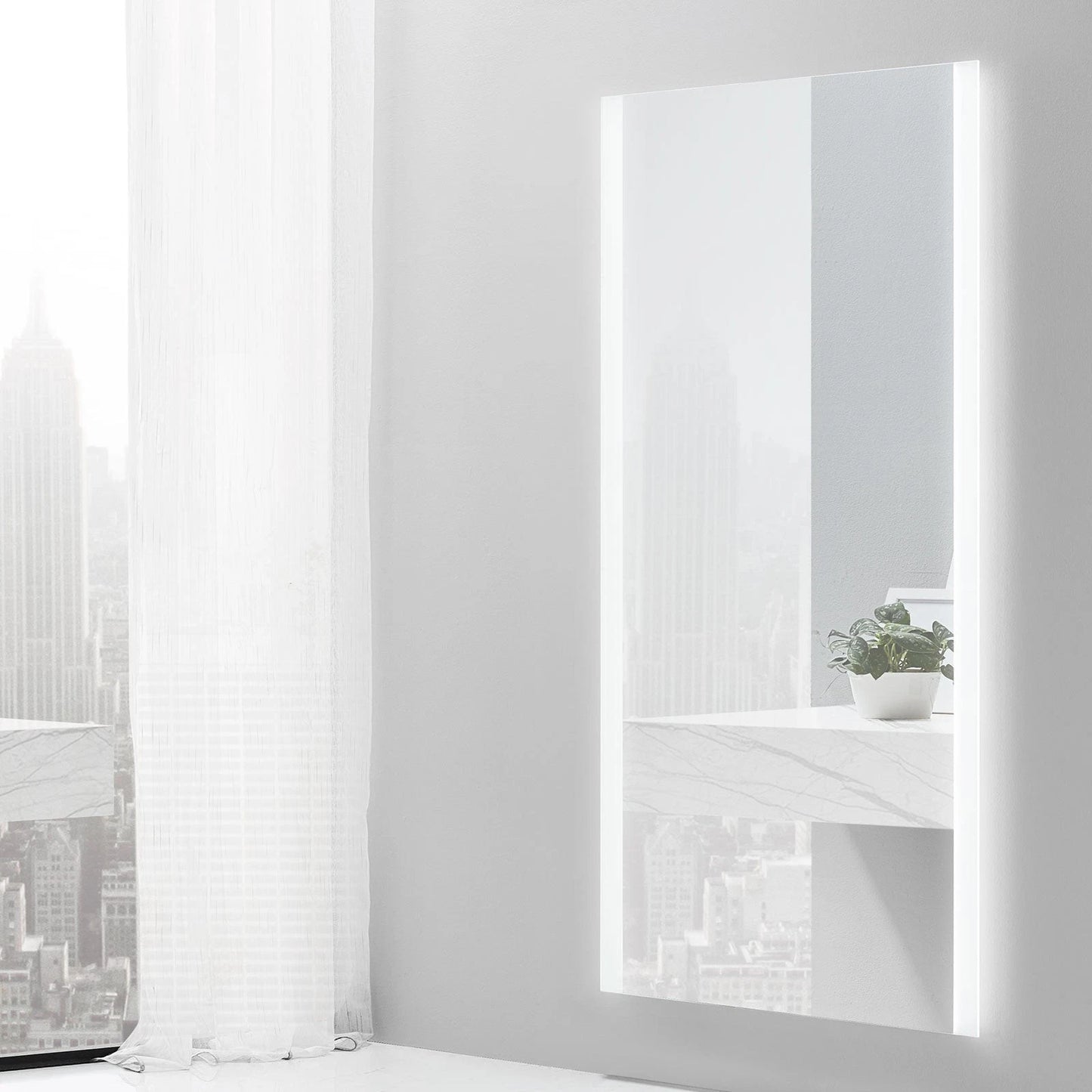 SABINE LED LIGHTED BATHROOM VANITY RECTANGLE MIRROR - 60 x 28