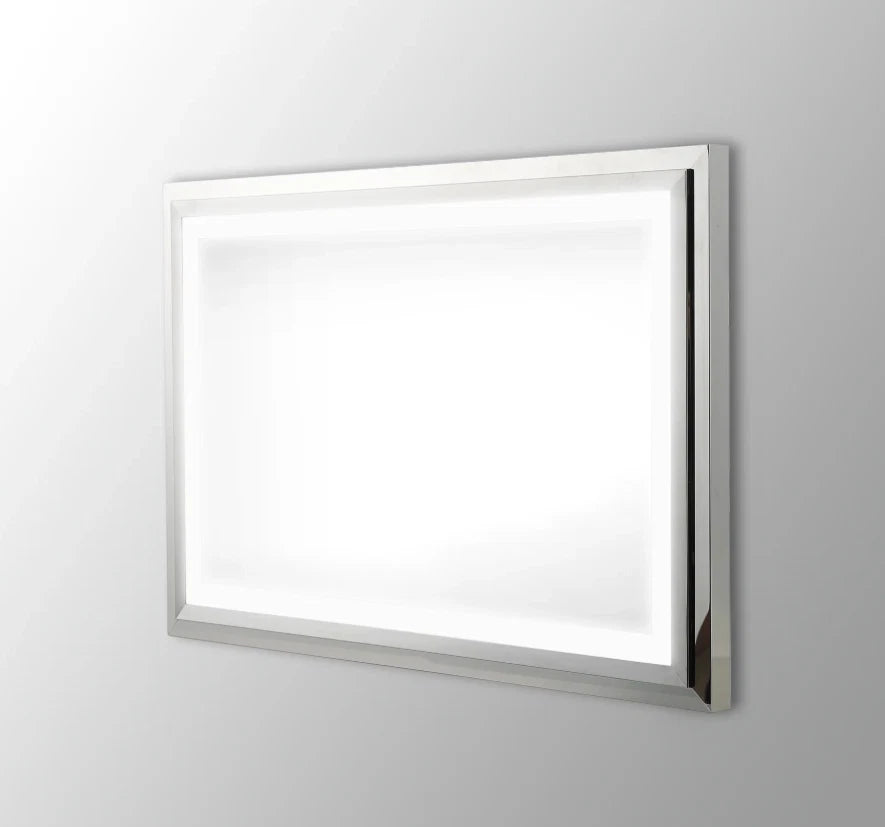 THETA LED LIGHTED BATHROOM VANITY SQUARE MIRROR - 36 x 24