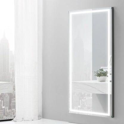 ZEPHYR LED LIGHTED BATHROOM VANITY RECTANGLE MIRROR - 60 x 28