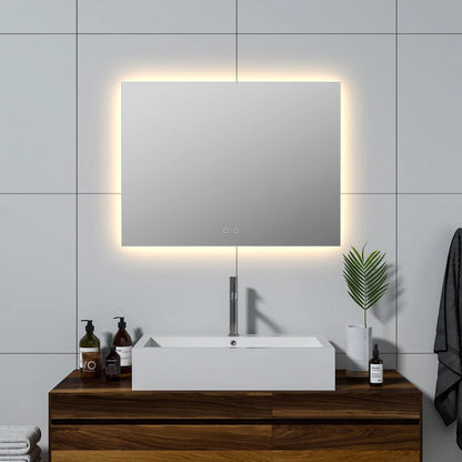 LUXOR LED VANITY SQUARE MIRROR - ADJUSTABLE TEMP. & BRIGHTNESS - 32 x 24