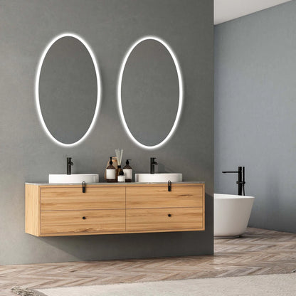 NEBULA OVAL LED LIGHTED BATHROOM VANITY OVAL MIRROR - 28 x 20 (Sold as 1)