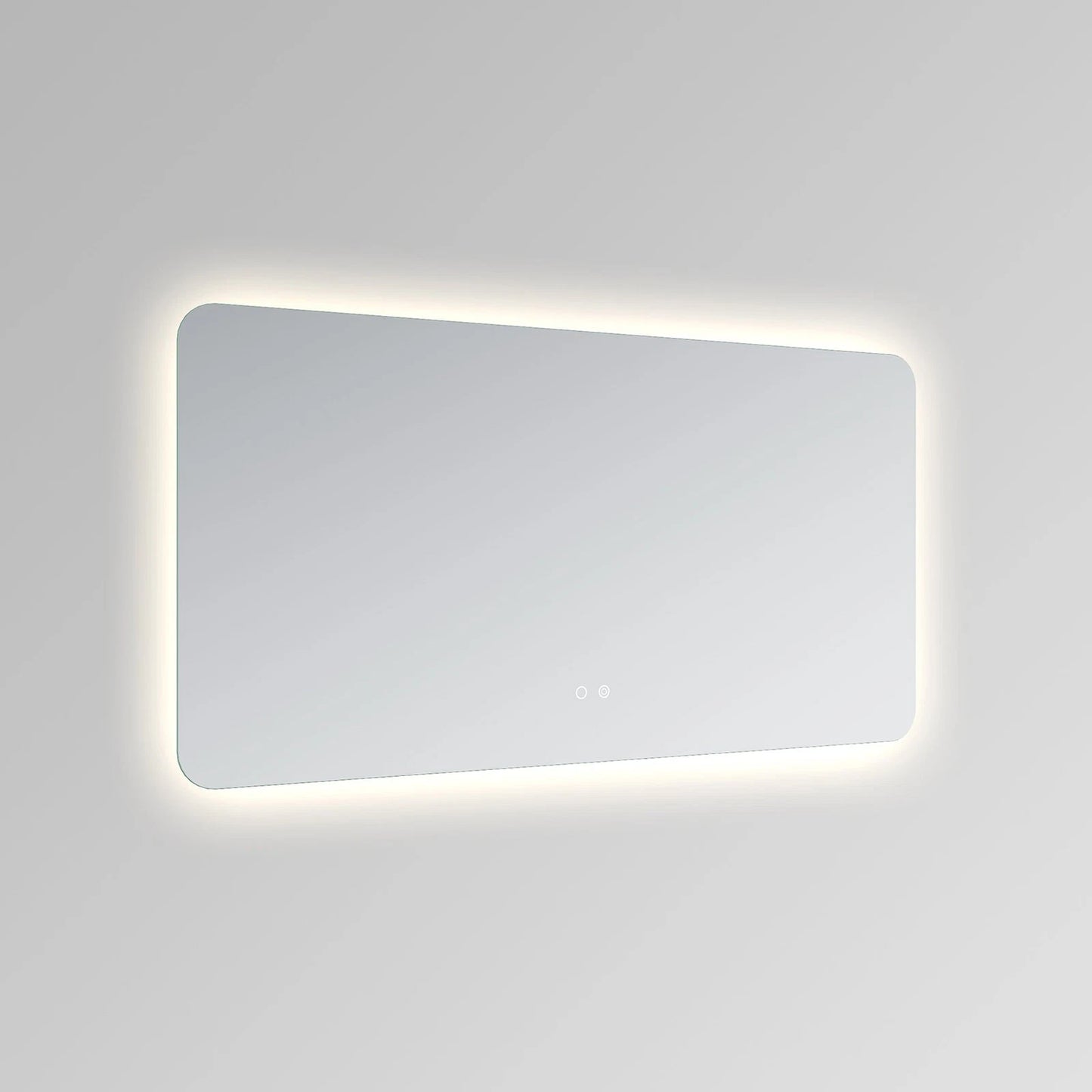 LUXOR ROUNDED CORNERS LED VANITY MIRROR; ADJUSTABLE TEMP. & BRIGHTNESS; 48 x 24