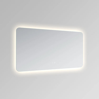 LUXOR ROUNDED CORNERS LED VANITY MIRROR; ADJUSTABLE TEMP. & BRIGHTNESS; 48 x 24