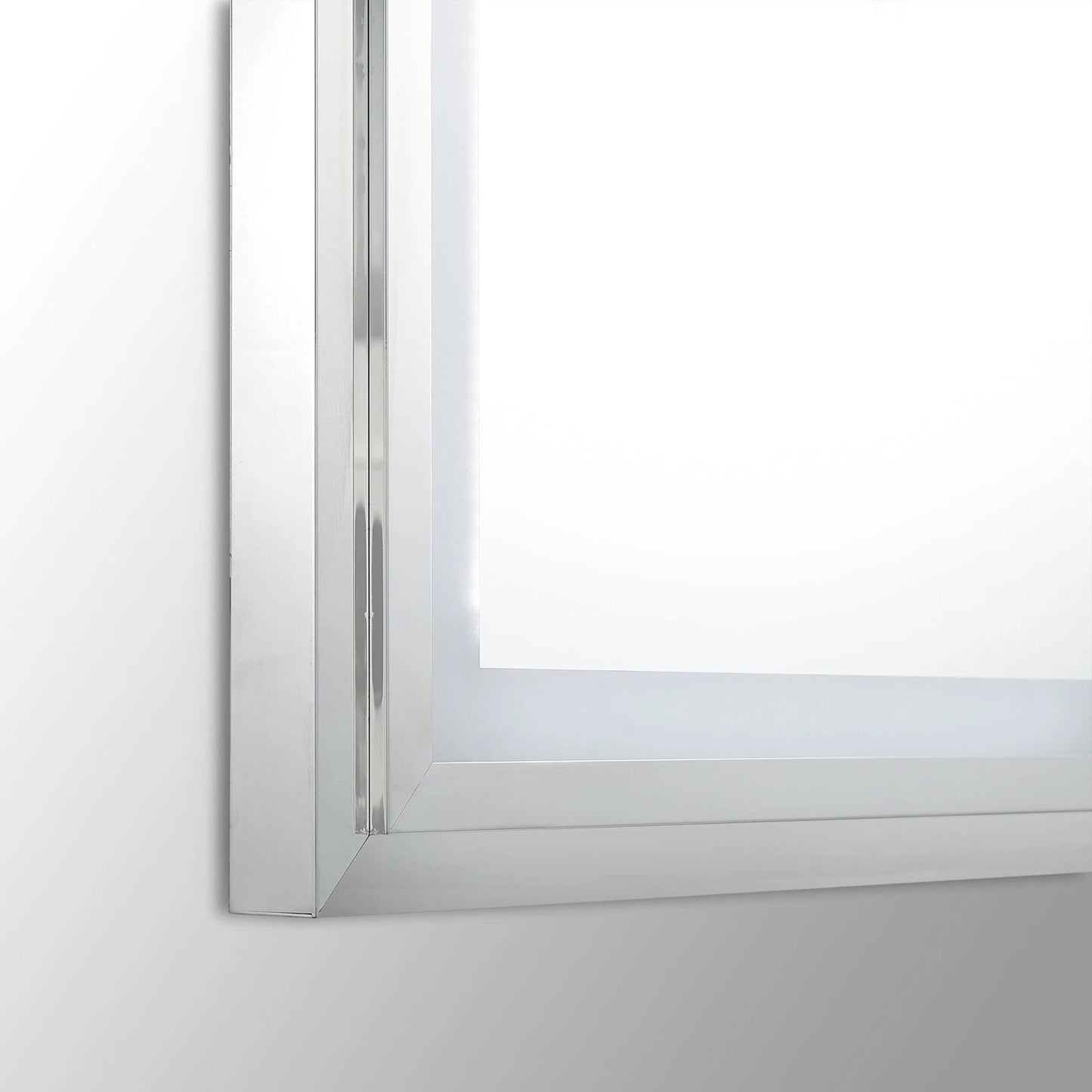 THETA LED LIGHTED BATHROOM VANITY SQUARE MIRROR - 48 x 28