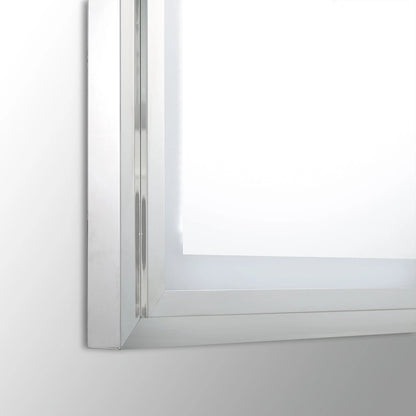 THETA LED LIGHTED BATHROOM VANITY SQUARE MIRROR - 48 x 28