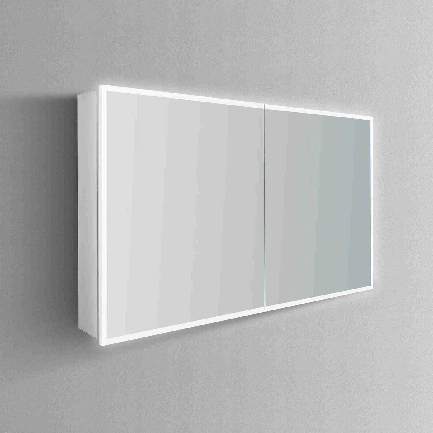 LYLA II LED LIGHTED BATHROOM CABINET VANITY SQUARE MIRROR - 36 x 48