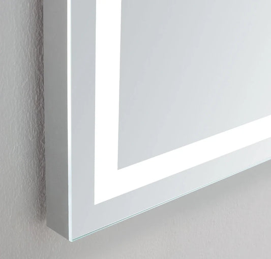ZEPHYR LED LIGHTED BATHROOM VANITY RECTANGLE MIRROR - 55 x 36