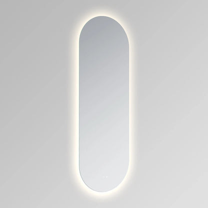 LUXOR PILL LED VANITY OVAL MIRROR - ADJUSTABLE TEMP. & BRIGHTNESS - 23 x 70