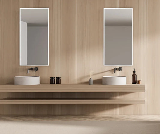 NEBULA LED LIGHTED BATHROOM VANITY RECTANGLE MIRROR - 48 x 28 - (Sold as 1)