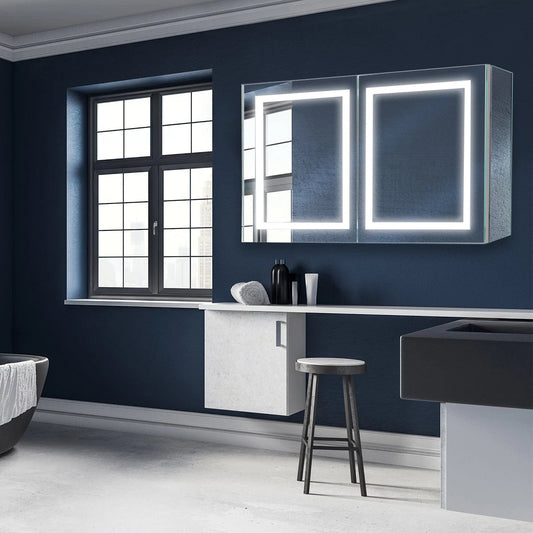 SYRMA LED ILLUMINATED CABINET VANITY RECTANGLE MIRROR - 32 x 48