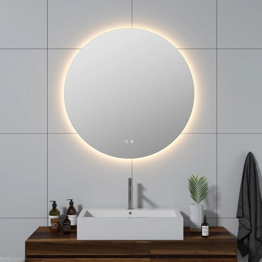 LUXOR LED VANITY ROUND MIRROR - ADJUSTABLE TEMP. & BRIGHTNESS - 36 x 36
