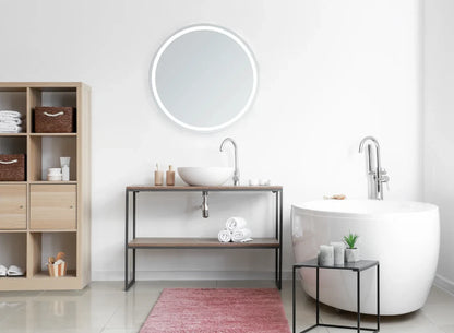 ASTRA LED LIGHTED BATHROOM VANITY ROUND MIRROR - 24 x 24