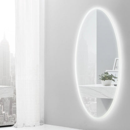NEBULA OVAL LED LIGHTED BATHROOM VANITY OVAL MIRROR - 70 x 32