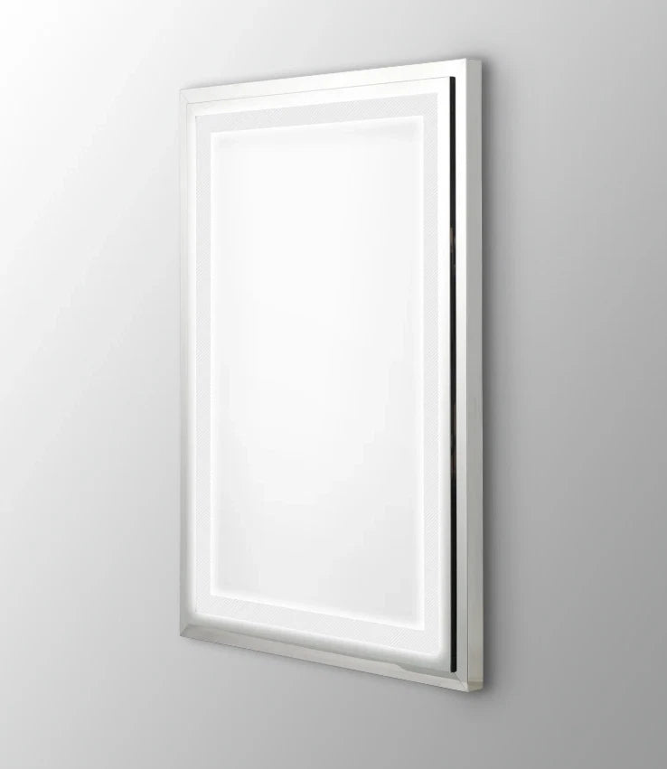 THETA LED LIGHTED BATHROOM VANITY SQUARE MIRROR - 36 x 24