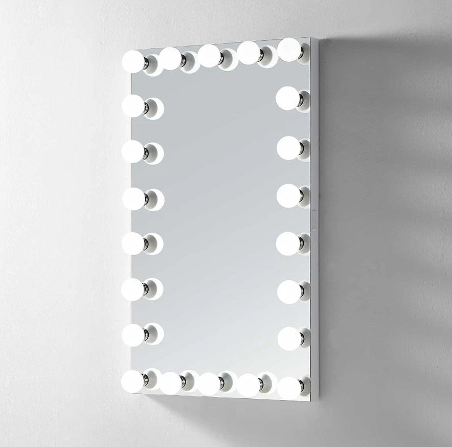 NOVA LED LIGHTED HOLLYWOOD VANITY RECTANGLE MIRROR - DIMMABLE - 48 x 28