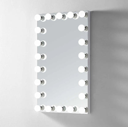 NOVA LED LIGHTED HOLLYWOOD VANITY RECTANGLE MIRROR - DIMMABLE - 48 x 28