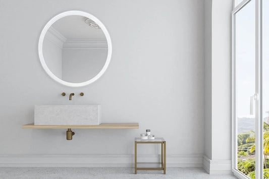 DIAFOTIZO LED LIGHTED BATHROOM VANITY ROUND MIRROR - 36 x 36