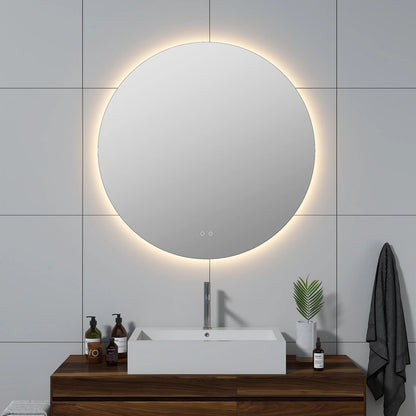 LUXOR LED VANITY ROUND MIRROR - ADJUSTABLE TEMP. & BRIGHTNESS - 40 x 40