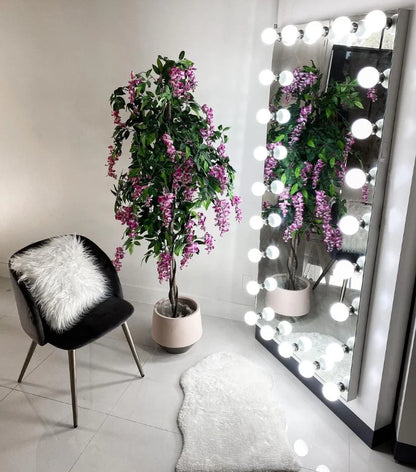 MIRA LED LIGHTED FULL-LENGTH HOLLYWOOD VANITY RECTANGLE MIRROR - 70 x 32