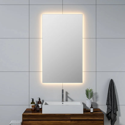 LUXOR LED VANITY SQUARE MIRROR - ADJUSTABLE TEMP. & BRIGHTNESS - 48 x 28