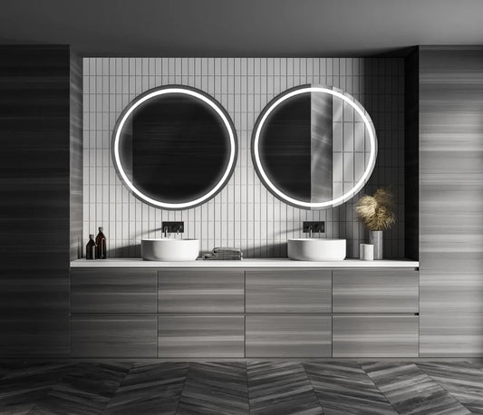 ASTRA LED LIGHTED BATHROOM VANITY ROUND MIRROR - 36 x 36 - (Sold individually)