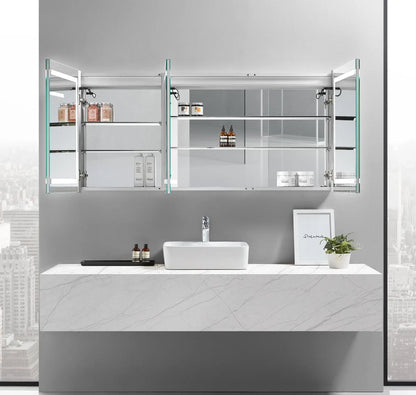 ARIES III LED LIGHTED BATHROOM CABINET VANITY MIRROR - RECTANGLE - 60 x 28