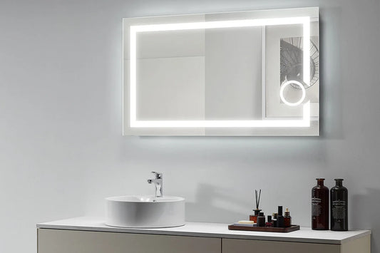 LYDEN LED LIGHTED BATHROOM VANITY MIRROR - RECTANGLE - 28 x 48