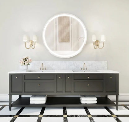 ASTRA LED LIGHTED BATHROOM VANITY ROUND MIRROR - 40 x 40