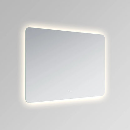 LUXOR ROUNDED CORNERS LED VANITY MIRROR; ADJUSTABLE TEMP. & BRIGHTNESS - 48 x 35