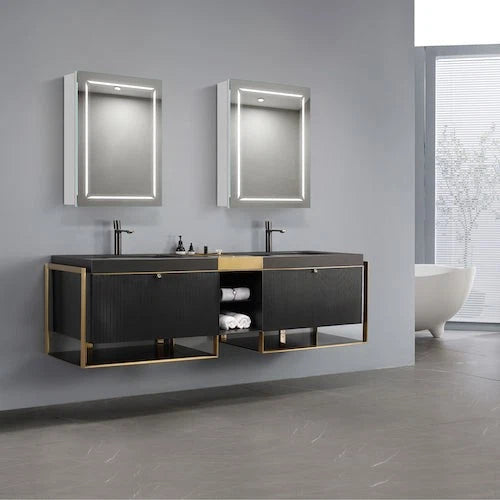 ELARA I CONDUCTIVE HINGE-POWERED LED VANITY CABINET MIRROR - 32 x 24 - Sold as 1
