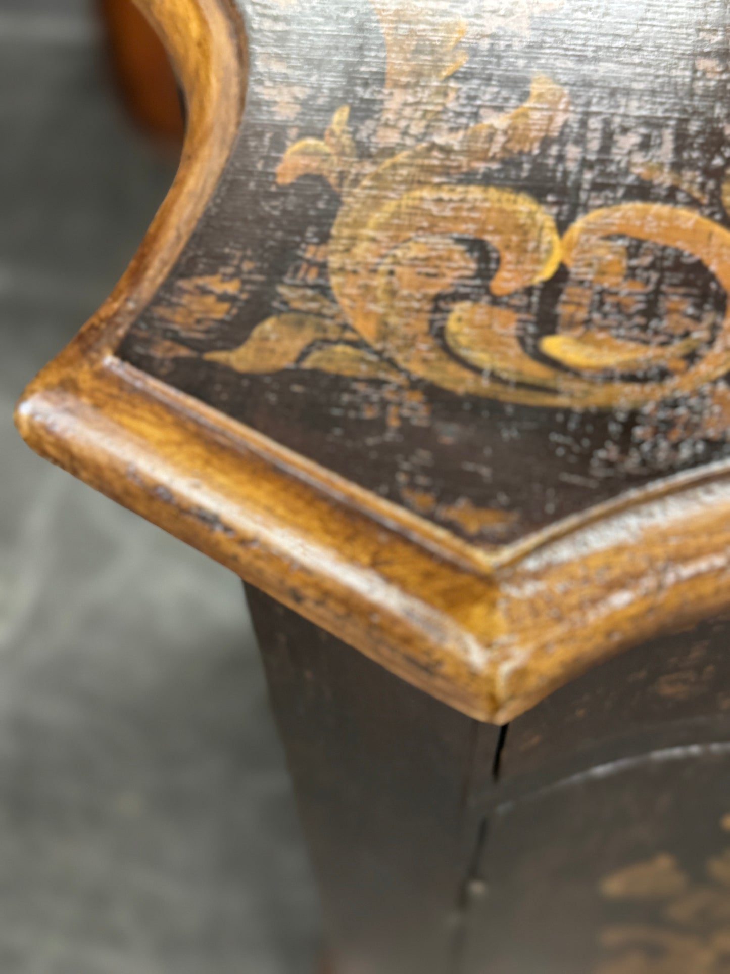 Montrichard-Inspired Baroque Ebony Dining Room Buffet With Gilded Floral Accents