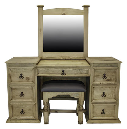 West Canyon Honey Vanity With Mirror, optional bench